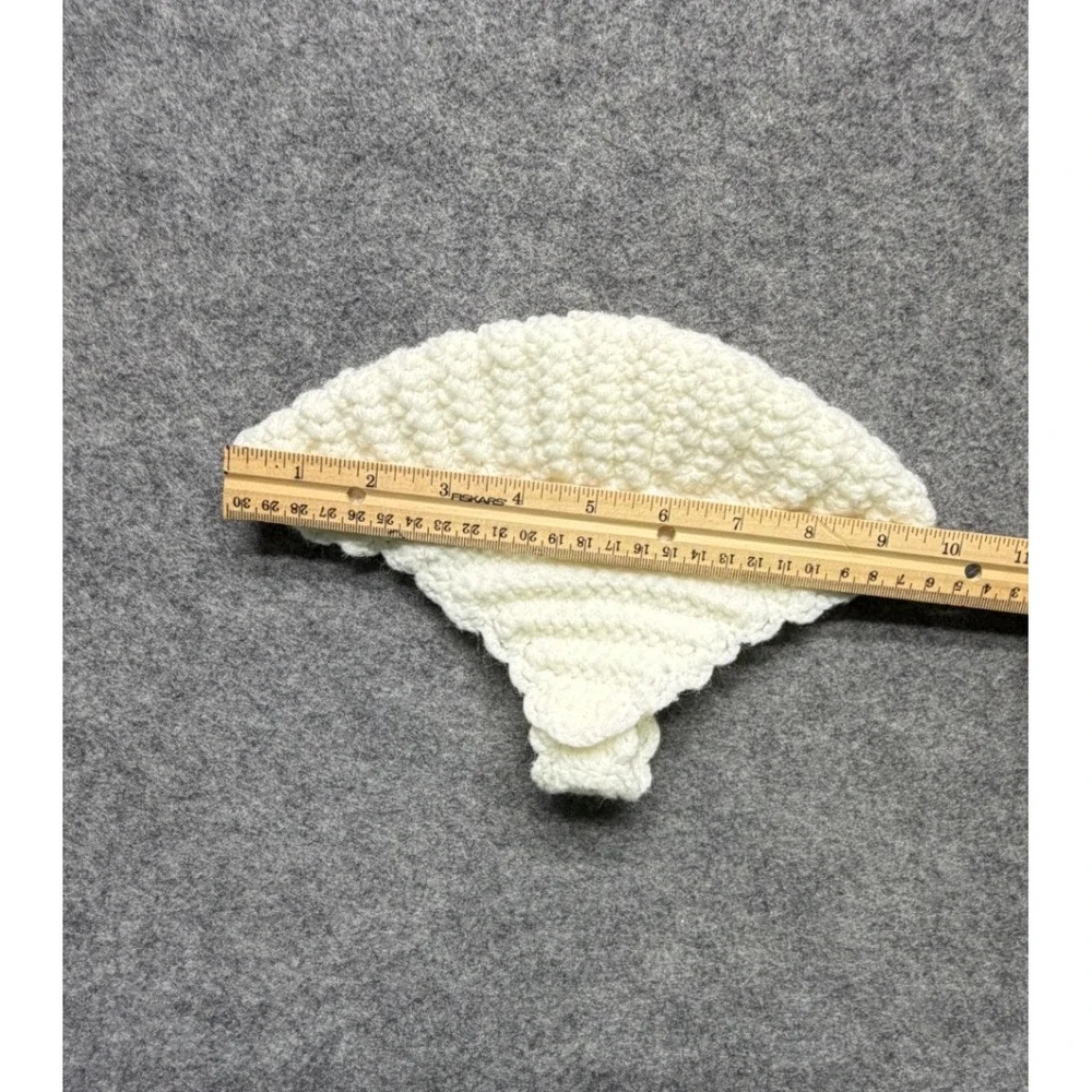 Vintage Handmade Crochet Baby Layette Set White Cardigan Bonnet Booties 0-6M